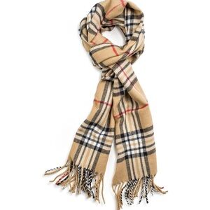 Burberry *like Plaid Fringe Scarf - very soft - cashmere like.